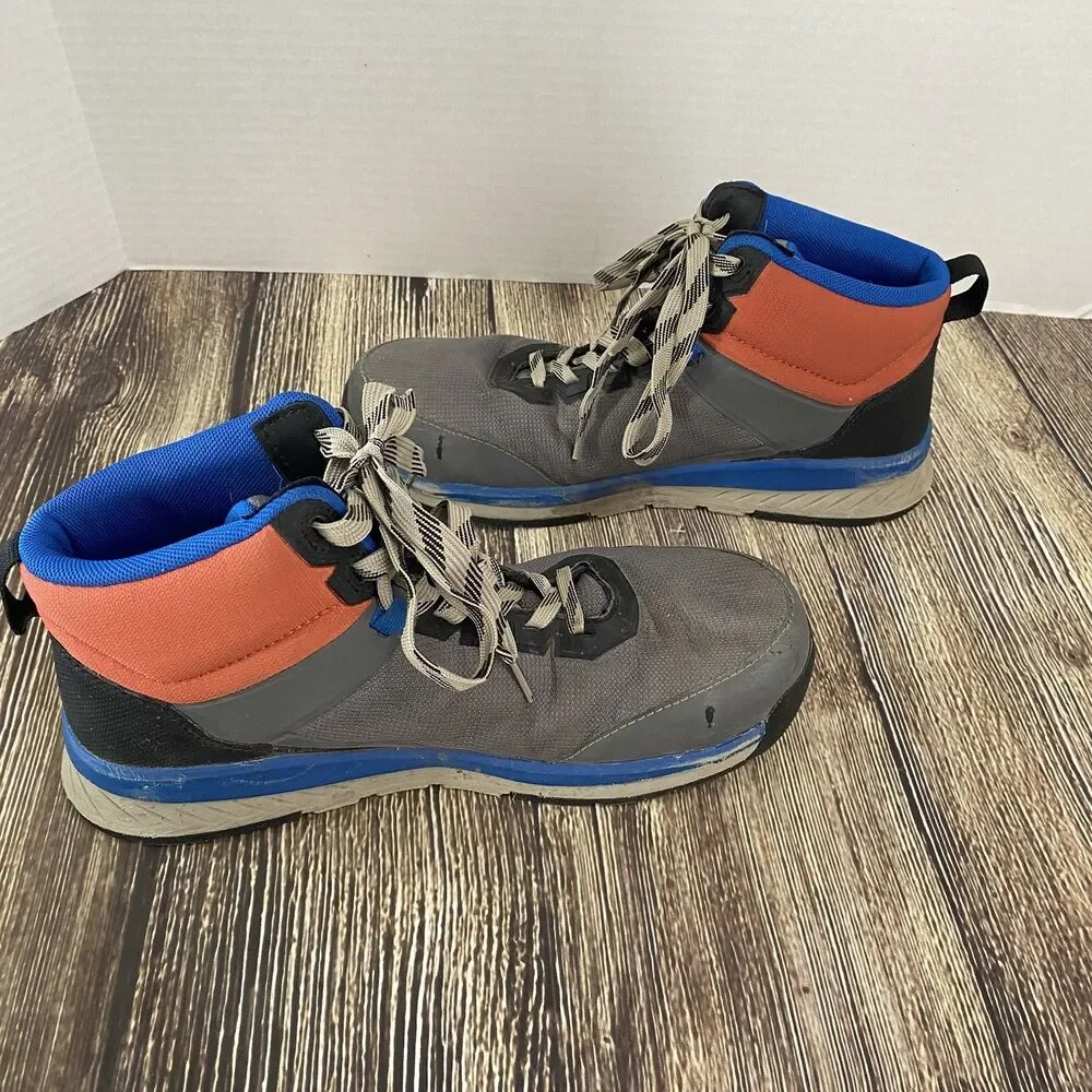 Bogs Mens Slate Mid CT Composite Toe Work Boots Size 8 Gray/Orange Lace Up Ankle